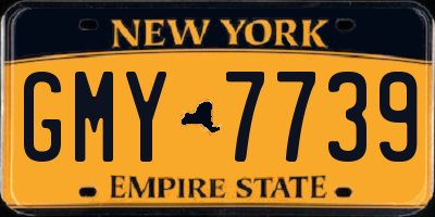 NY license plate GMY7739