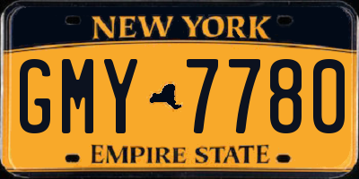 NY license plate GMY7780