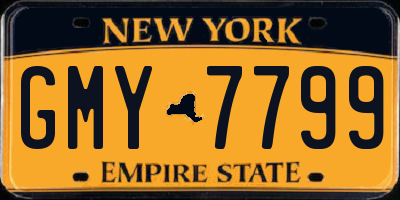 NY license plate GMY7799