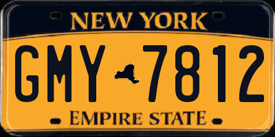 NY license plate GMY7812