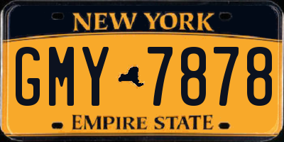 NY license plate GMY7878