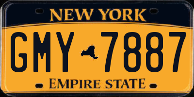 NY license plate GMY7887