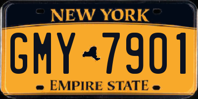 NY license plate GMY7901