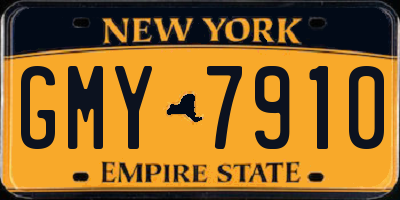NY license plate GMY7910