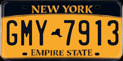 NY license plate GMY7913