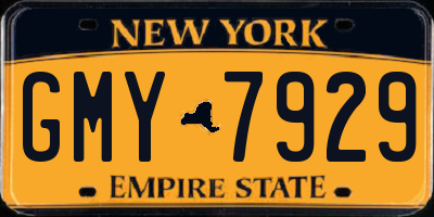 NY license plate GMY7929