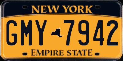 NY license plate GMY7942