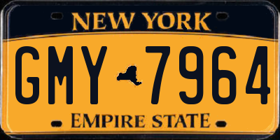 NY license plate GMY7964