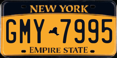 NY license plate GMY7995
