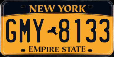 NY license plate GMY8133