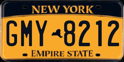 NY license plate GMY8212