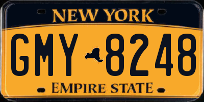 NY license plate GMY8248