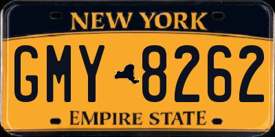 NY license plate GMY8262