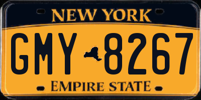 NY license plate GMY8267