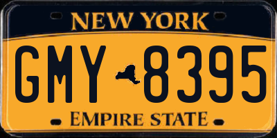 NY license plate GMY8395