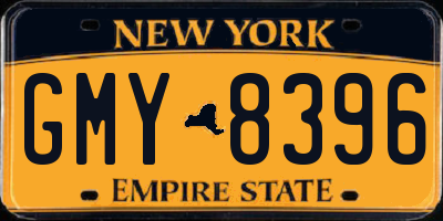 NY license plate GMY8396