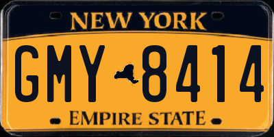 NY license plate GMY8414