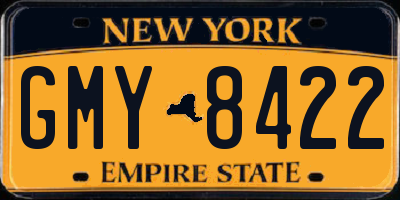 NY license plate GMY8422
