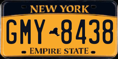 NY license plate GMY8438