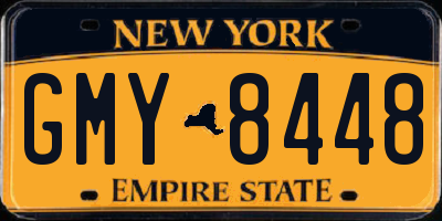 NY license plate GMY8448