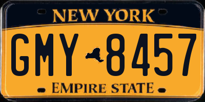 NY license plate GMY8457
