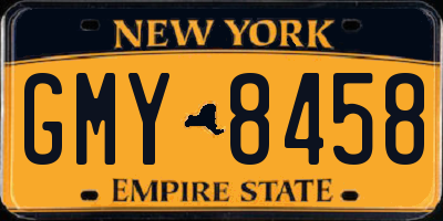 NY license plate GMY8458