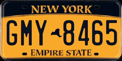 NY license plate GMY8465
