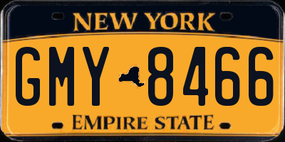 NY license plate GMY8466