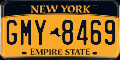 NY license plate GMY8469