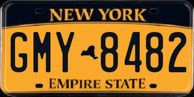 NY license plate GMY8482