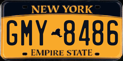NY license plate GMY8486