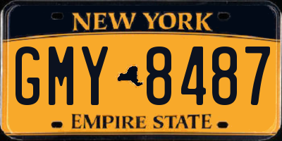 NY license plate GMY8487