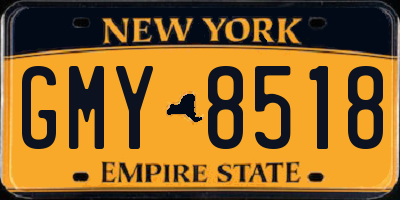 NY license plate GMY8518