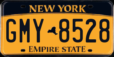 NY license plate GMY8528