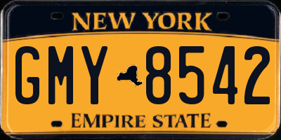 NY license plate GMY8542