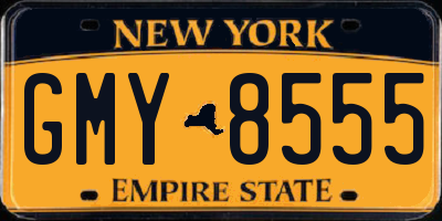 NY license plate GMY8555