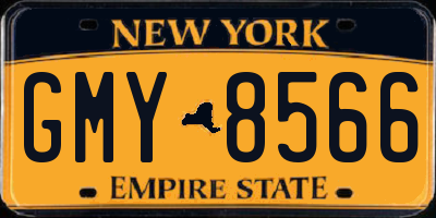 NY license plate GMY8566