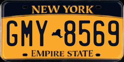 NY license plate GMY8569