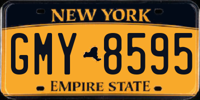NY license plate GMY8595