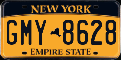 NY license plate GMY8628