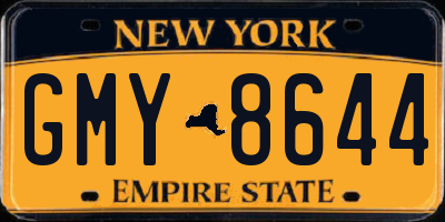 NY license plate GMY8644