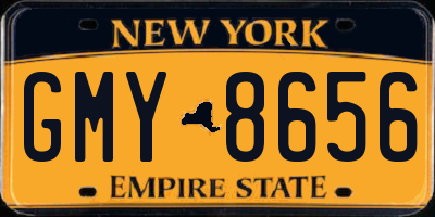 NY license plate GMY8656