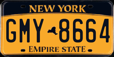 NY license plate GMY8664
