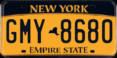NY license plate GMY8680