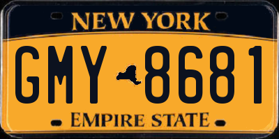 NY license plate GMY8681