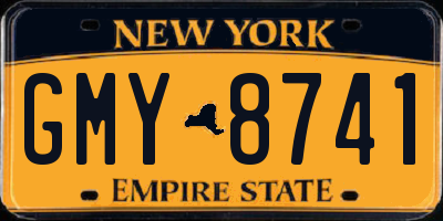 NY license plate GMY8741