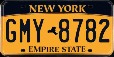 NY license plate GMY8782