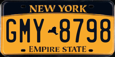 NY license plate GMY8798