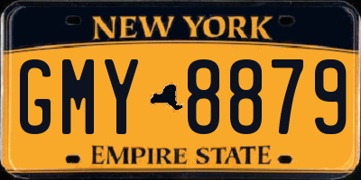 NY license plate GMY8879