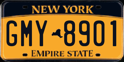 NY license plate GMY8901